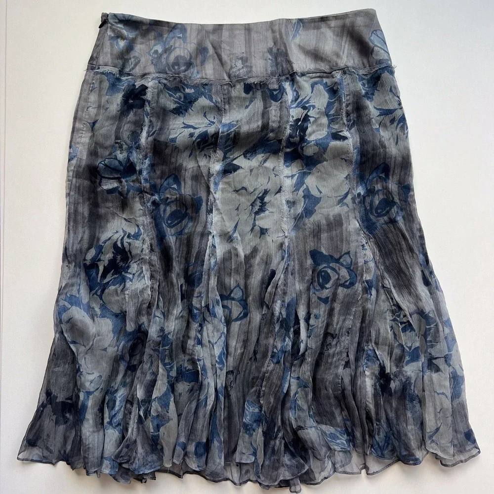 Vintage Dana Buchman 100% Silk Midi Skirt